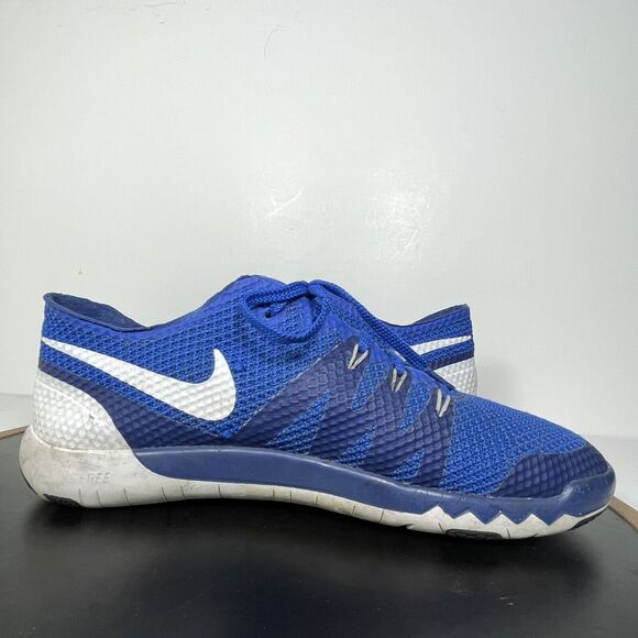 Nike Free Flyknit 3.0 Running Shoes Men 8 Blue White Lightweight Minimal Trainer - Picture 8 of 14